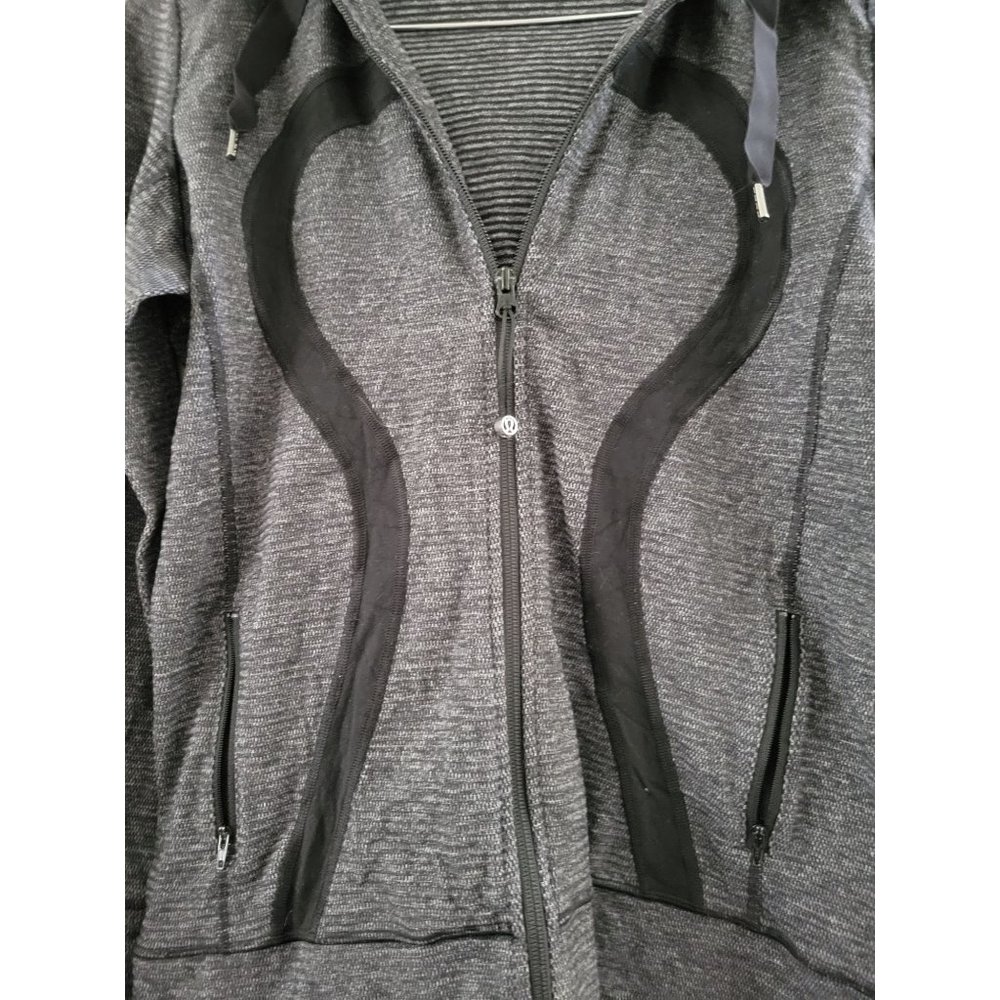 Lululemon athletica Womens Gray Stride Jacket size 8 athletic yoga hoodie - Picture 2 of 8